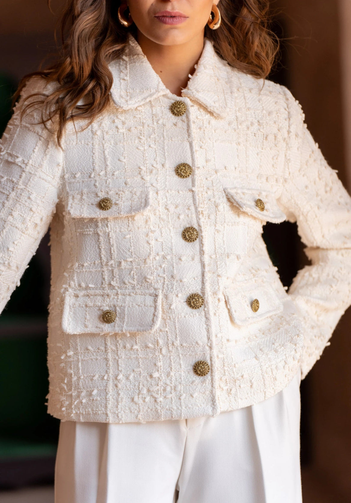 tweed blazer like chanel