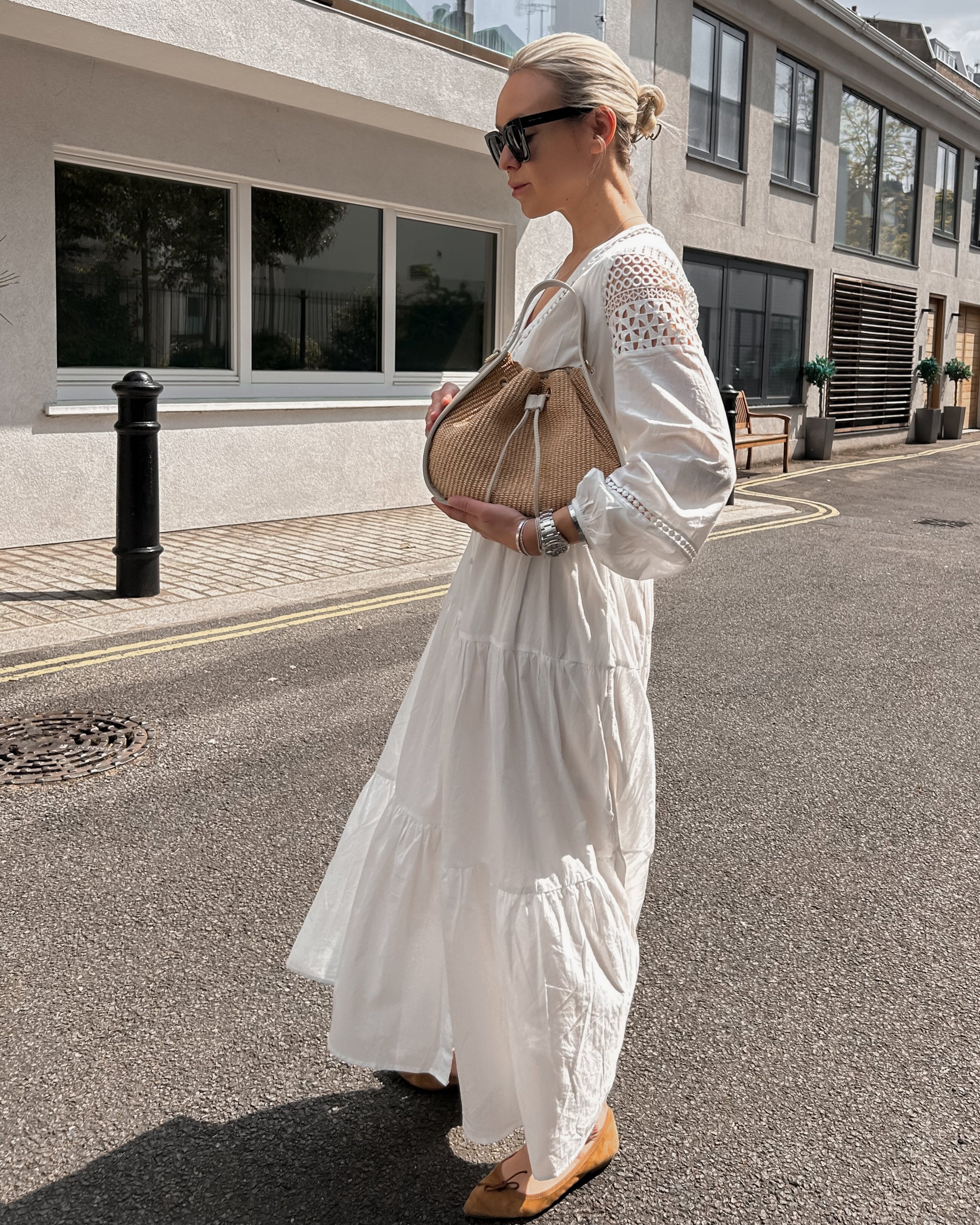 Italian-Made Aria Leather-Trimmed Raffia Bag – Perfect for Summer Style