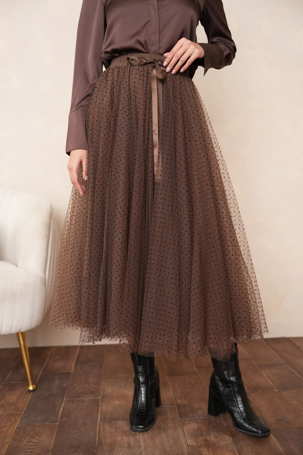 elegant tulle skirt for evening