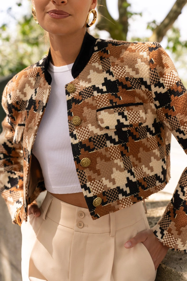unique cropped blazer