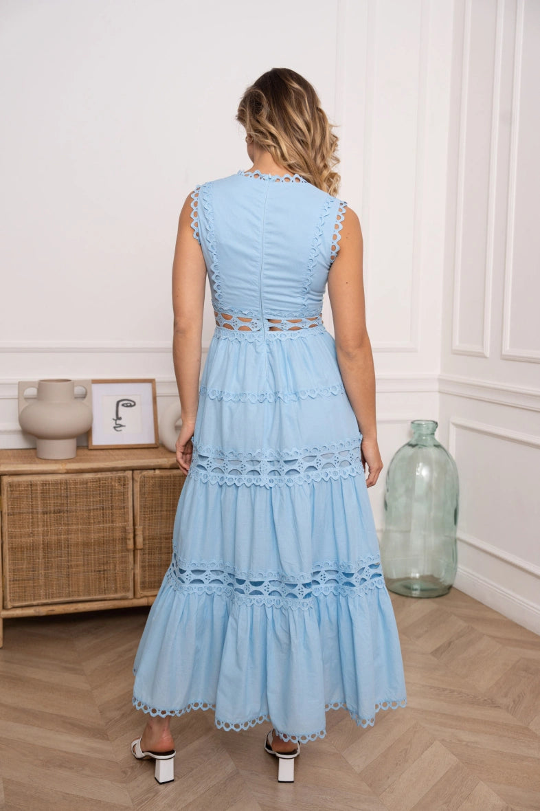 Back of Camila summer maxi dress for women