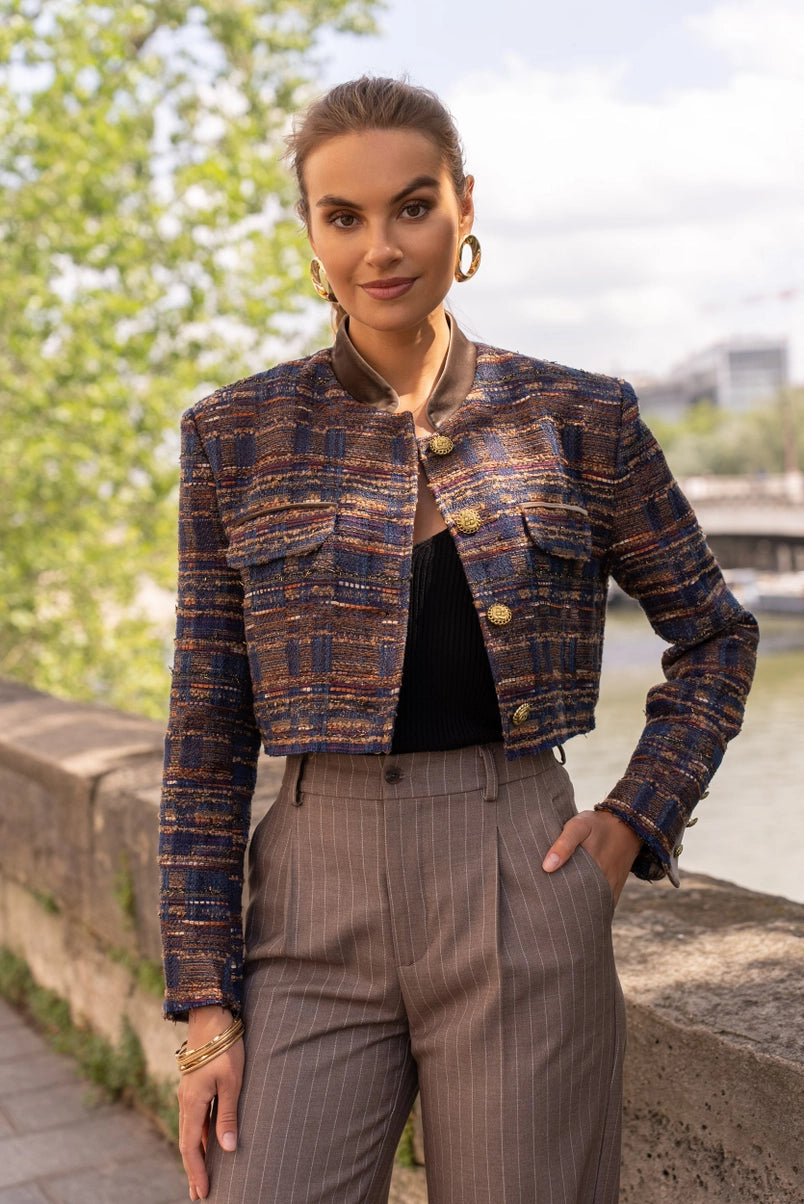 womens cropped blazer