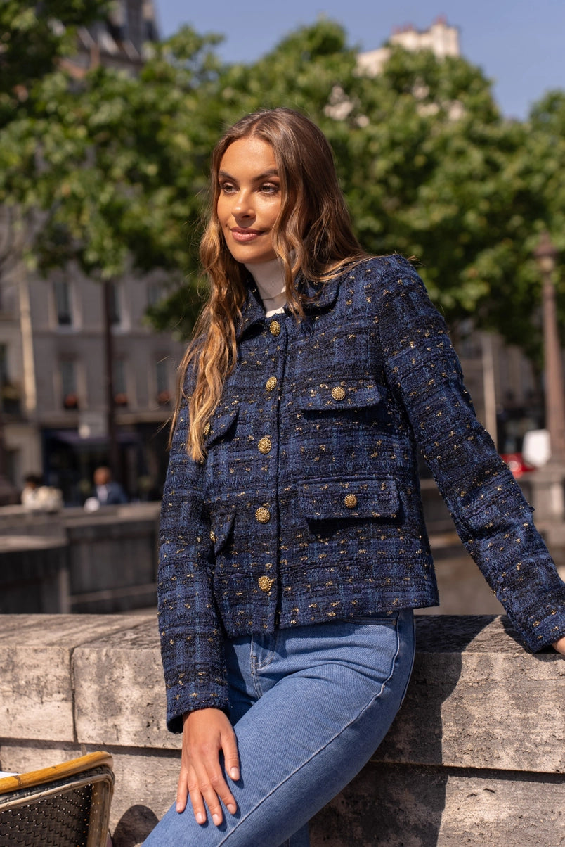 navy blue jacker for women