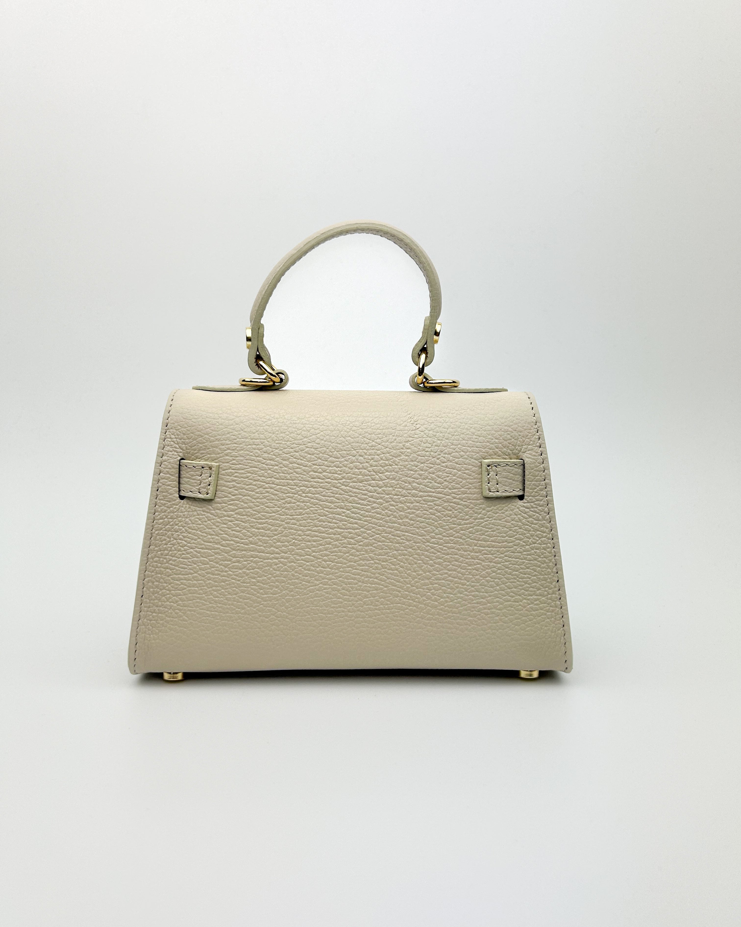 Timeless beige leather satchel purse – premium Italian craftsmanship by Sienna Alexander London