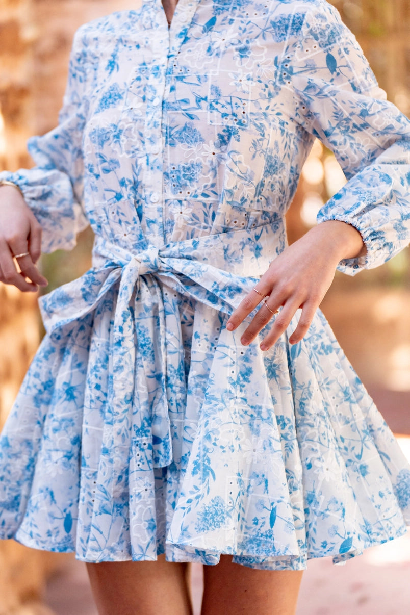 skater dress with embroidery