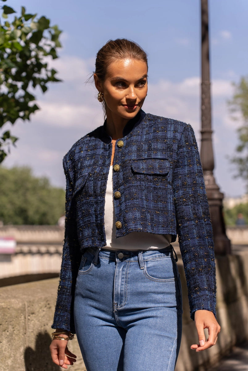 Navy Tweed Jacket