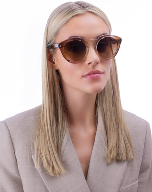 round-frame clear sunglasses