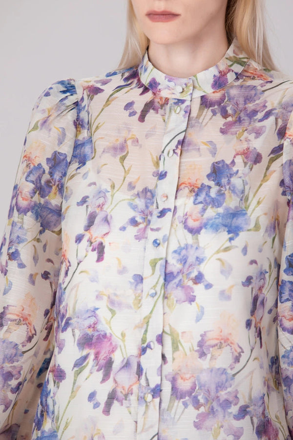 2-piece spring outfit with watercolor floral print

