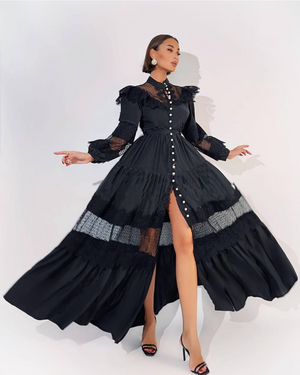 elegant long black dress