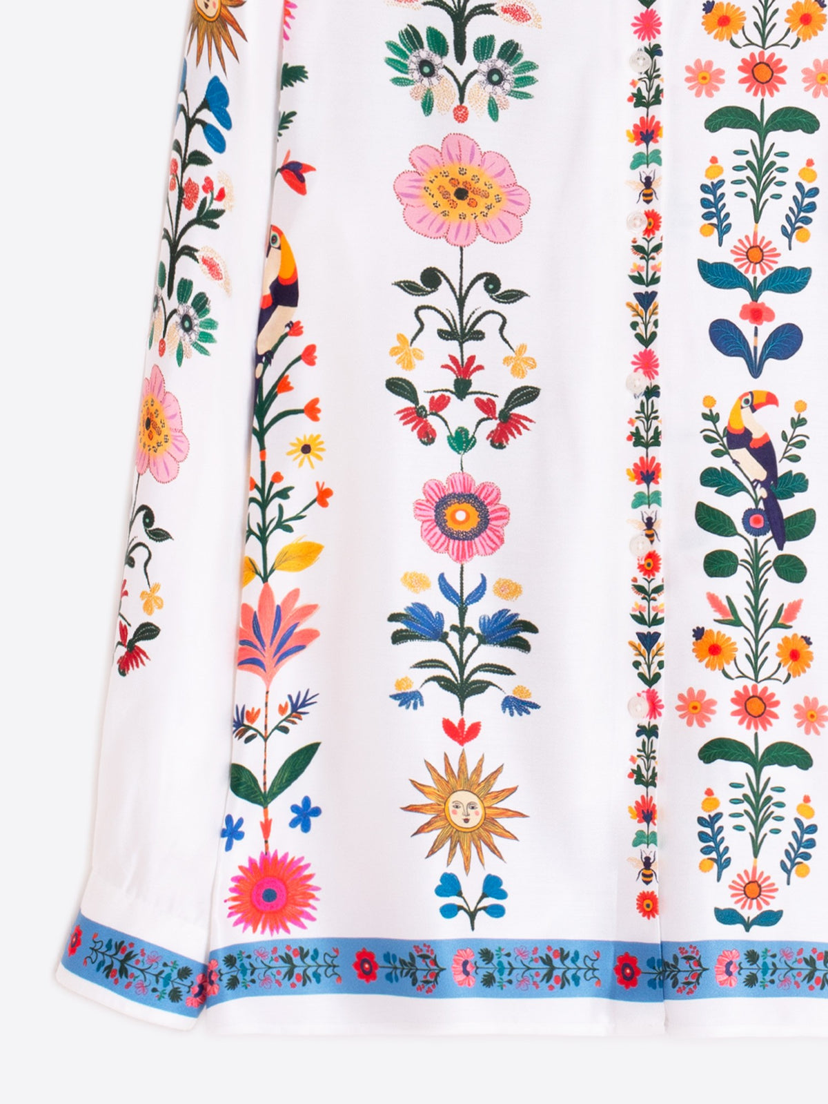 Artistic printed Vilagallo shirt in white
