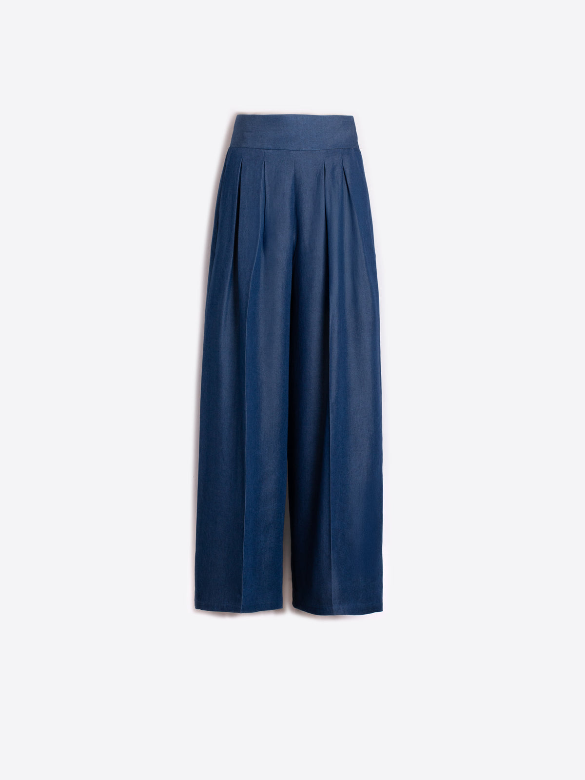 Vilagallo navy designer trousers with fluid silhouette