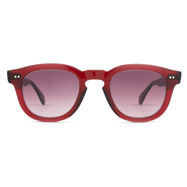 MAURIA RED | Round Square-Frame Sunglasses