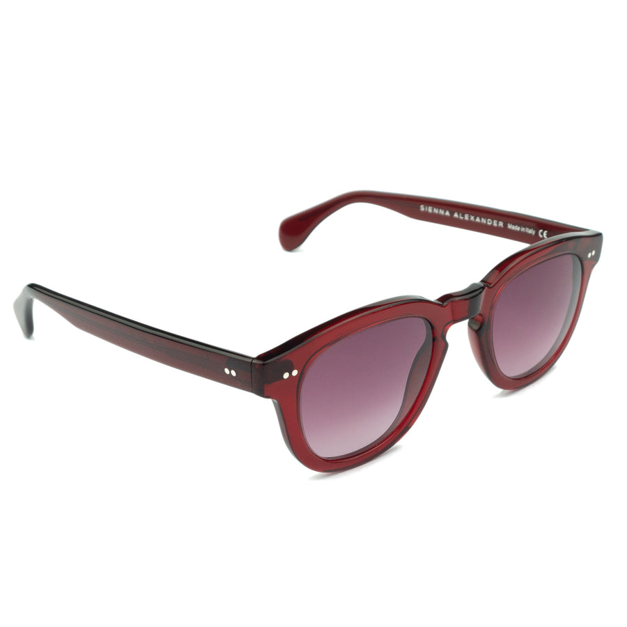 MAURIA RED | Round Square-Frame Sunglasses
