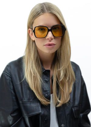 MICHELA BLACK | Square-frame oversized sunglasses