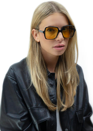 MICHELA BLACK | Square-frame oversized sunglasses