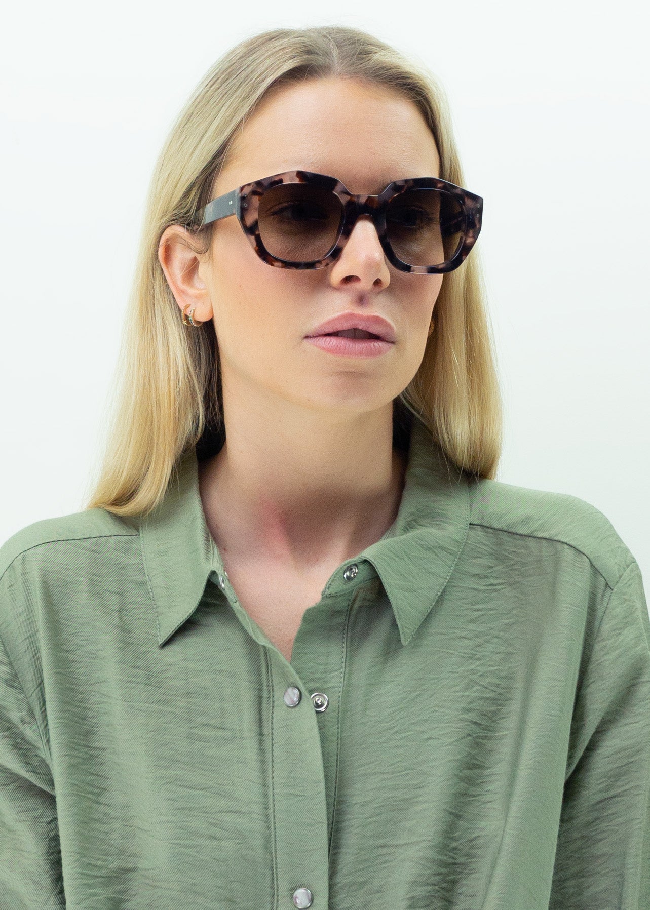 TUDAIO PINK HAVANA | Angular Sunglasses
