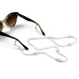 Sunglasses Chain / White Stone Beaded