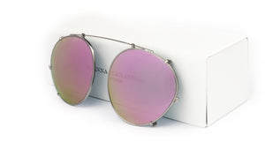PINK MIRROR CLIP ON - Fashion Women's Sunglasses Sienna Alexander London